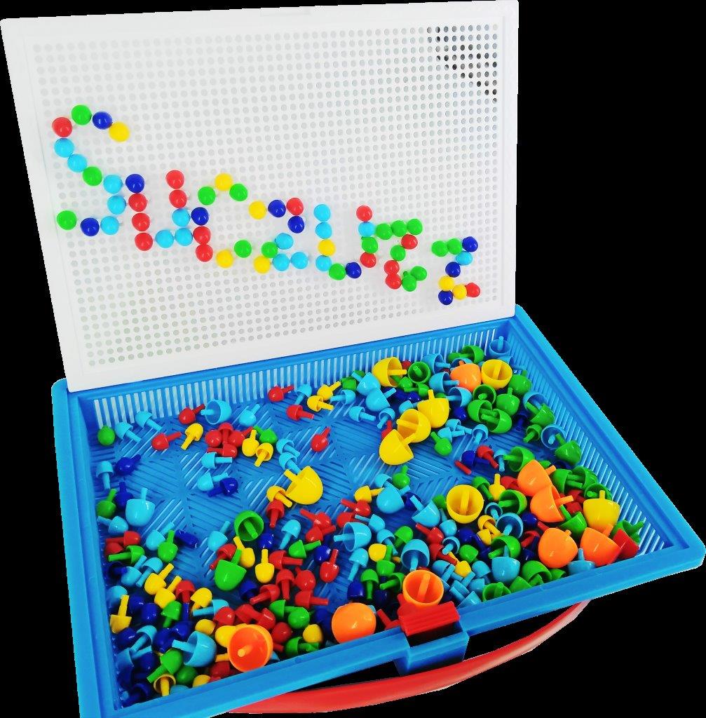 peg board with pegs