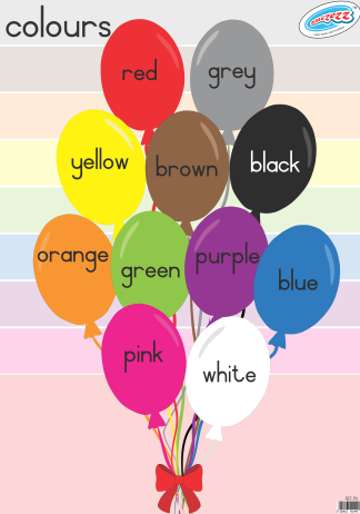 colours poster wall chart