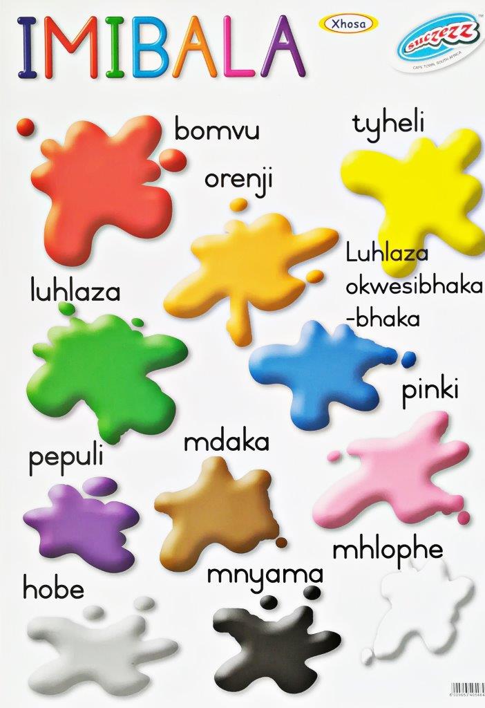 xhosa colours poster wall chart