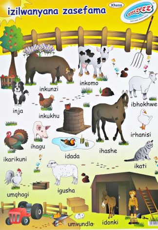 farm animals xhosa poster