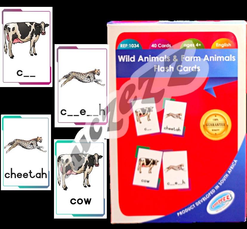 Wild Animals and Farm Animals Flashcards - Educational Toys Online